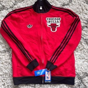 Adidas NBA Chicago Bulls 2013 Fleece Track Jacket Size Small